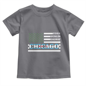 Chicago St Patricks Day Toddler T Shirt Cork Dublin Galway South Side Irish Flag TS02 Charcoal Print Your Wear