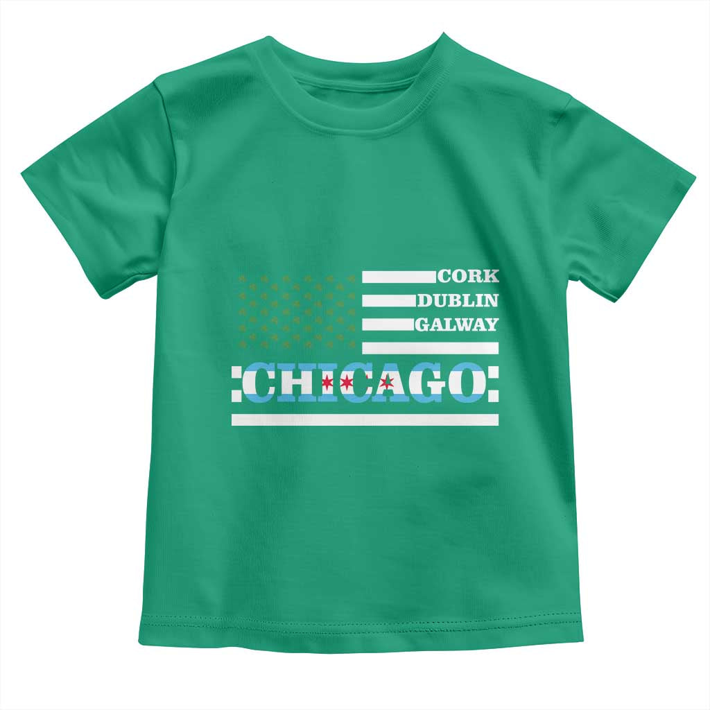 Chicago St Patricks Day Toddler T Shirt Cork Dublin Galway South Side Irish Flag TS02 Irish Green Print Your Wear