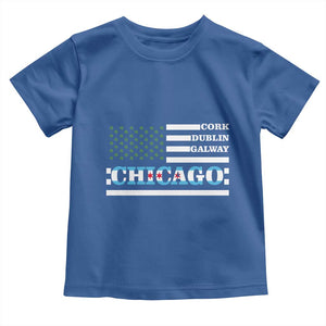Chicago St Patricks Day Toddler T Shirt Cork Dublin Galway South Side Irish Flag TS02 Royal Blue Print Your Wear