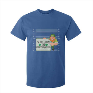 Funny St Patricks Day T Shirt For Kid I'm Not Short I'm Leprechaun Sized Mugshot TS02 Royal Blue Print Your Wear