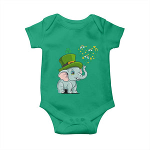 Cute Elephant St Patricks Day Baby Onesie for Boys Girls TS02 Irish Green Print Your Wear