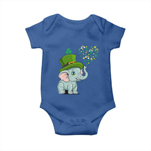 Cute Elephant St Patricks Day Baby Onesie for Boys Girls TS02 Royal Blue Print Your Wear
