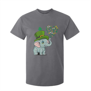 Cute Elephant St Patricks Day T Shirt For Kid for Boys Girls TS02 Charcoal Print Your Wear