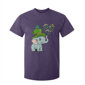 Cute Elephant St Patricks Day T Shirt For Kid for Boys Girls TS02 Purple Print Your Wear