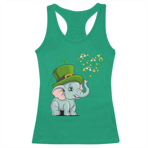 Cute Elephant St Patricks Day Racerback Tank Top for Boys Girls TS02 Irish Green Print Your Wear