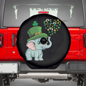 Cute Elephant St Patricks Day Spare Tire Cover for Boys Girls TS02 Black Print Your Wear