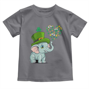 Cute Elephant St Patricks Day Toddler T Shirt for Boys Girls TS02 Charcoal Print Your Wear