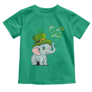Cute Elephant St Patricks Day Toddler T Shirt for Boys Girls TS02 Irish Green Print Your Wear