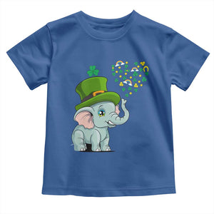 Cute Elephant St Patricks Day Toddler T Shirt for Boys Girls TS02 Royal Blue Print Your Wear