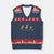 Flicker Dodo Titmouse Subtle FDT V-Neck Knit Sweater Vest Funny Bird Lover Nature TS02 Navy Red Print Your Wear