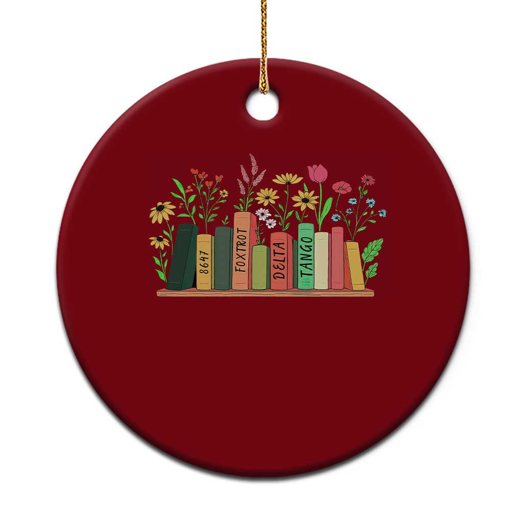 Subtle FDT 8647 Ceramic Ornament Foxtrots Deltas Tangos Book Lovers Flower TS02 1pc Red Print Your Wear