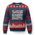 Not My President Subtle Floral Ugly Christmas Sweater Not My Voice Values Beliefs TS02 Navy Red Print Your Wear