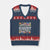 Not My President Subtle Floral V-Neck Knit Sweater Vest Not My Voice Values Beliefs TS02 Navy Red Print Your Wear