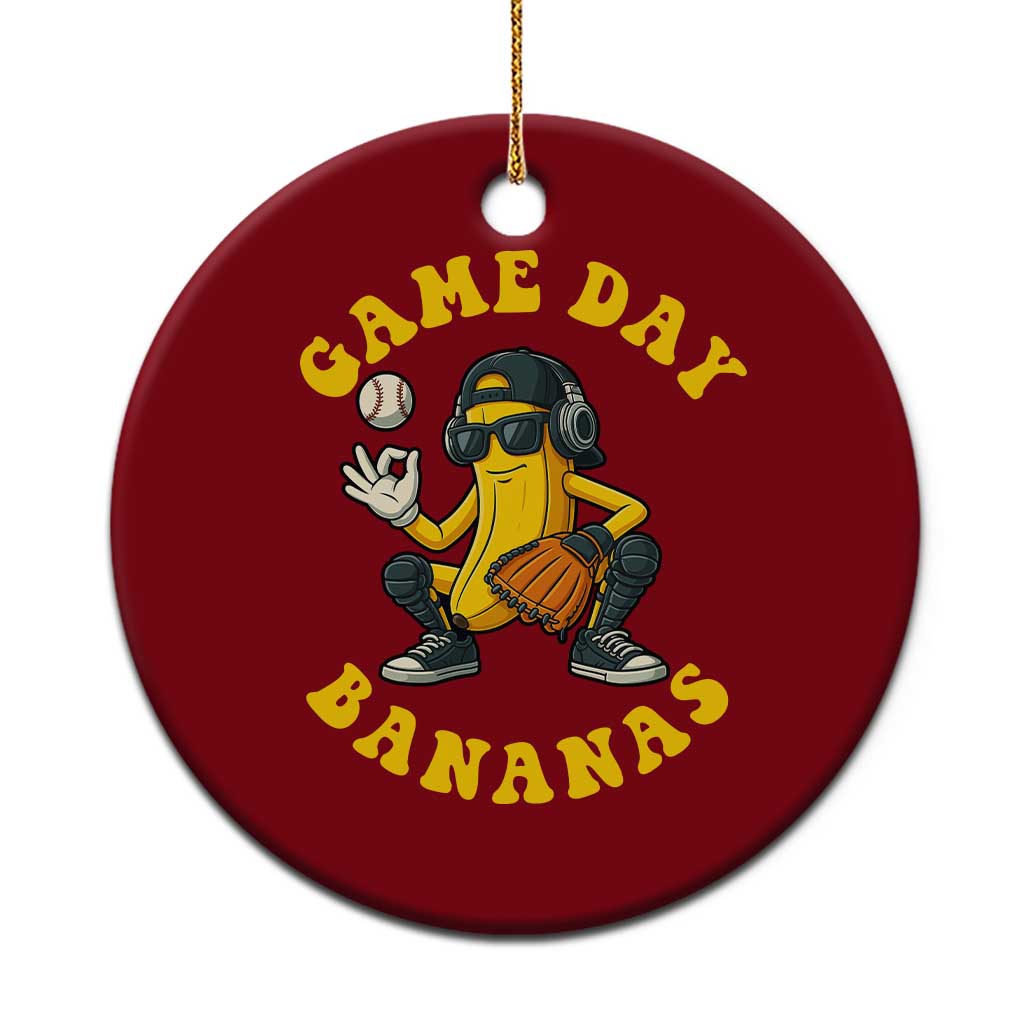 Cute Bananas Graphic Ceramic Ornament Game Day Cool Catcher Baseball Lover TS02 1pc Red Print Your Wear
