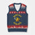 Cute Bananas Graphic V-Neck Knit Sweater Vest Game Day Cool Catcher Baseball Lover TS02 Navy Red Print Your Wear