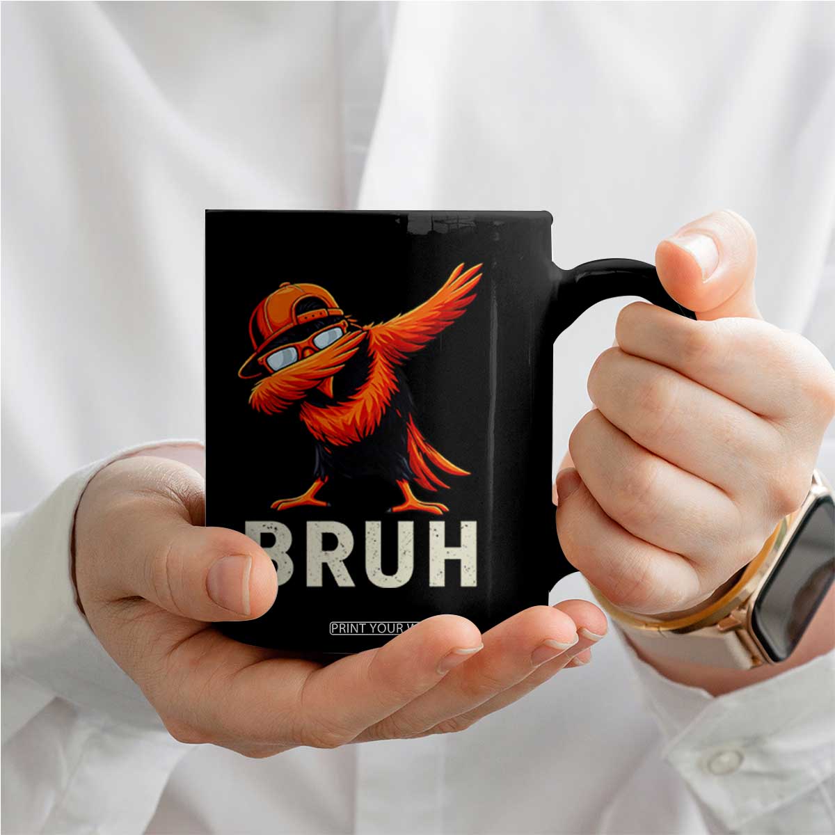 Funny Dabbing Oriole Bird Bruh Coffee Mug Cool Game Day Sports Fan TS02 Print Your Wear