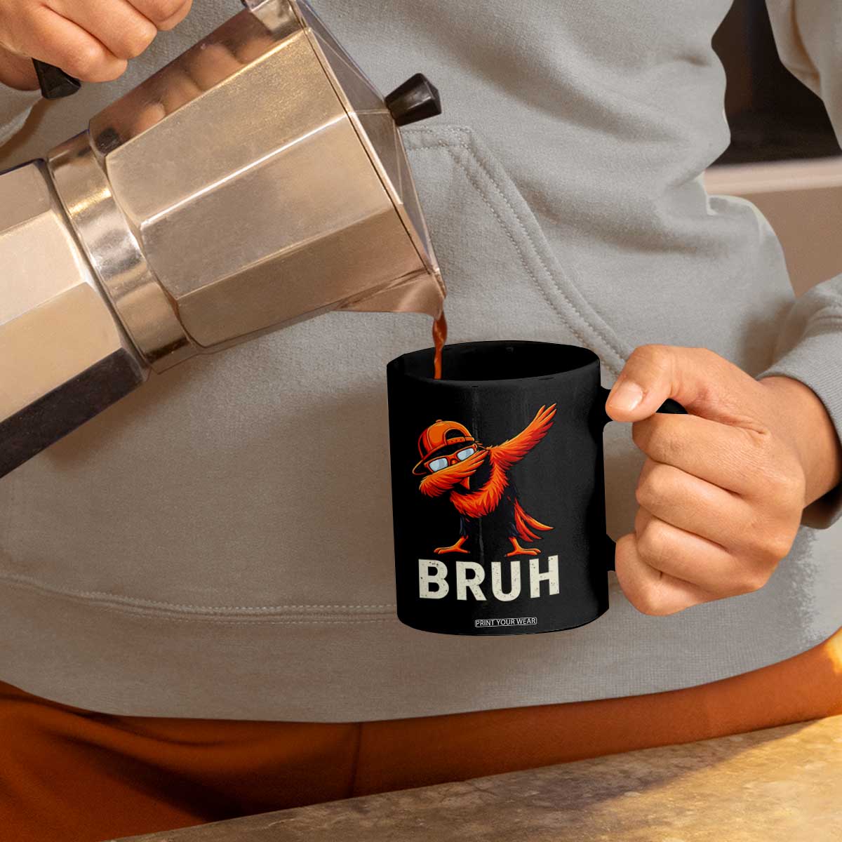 Funny Dabbing Oriole Bird Bruh Coffee Mug Cool Game Day Sports Fan TS02 Print Your Wear