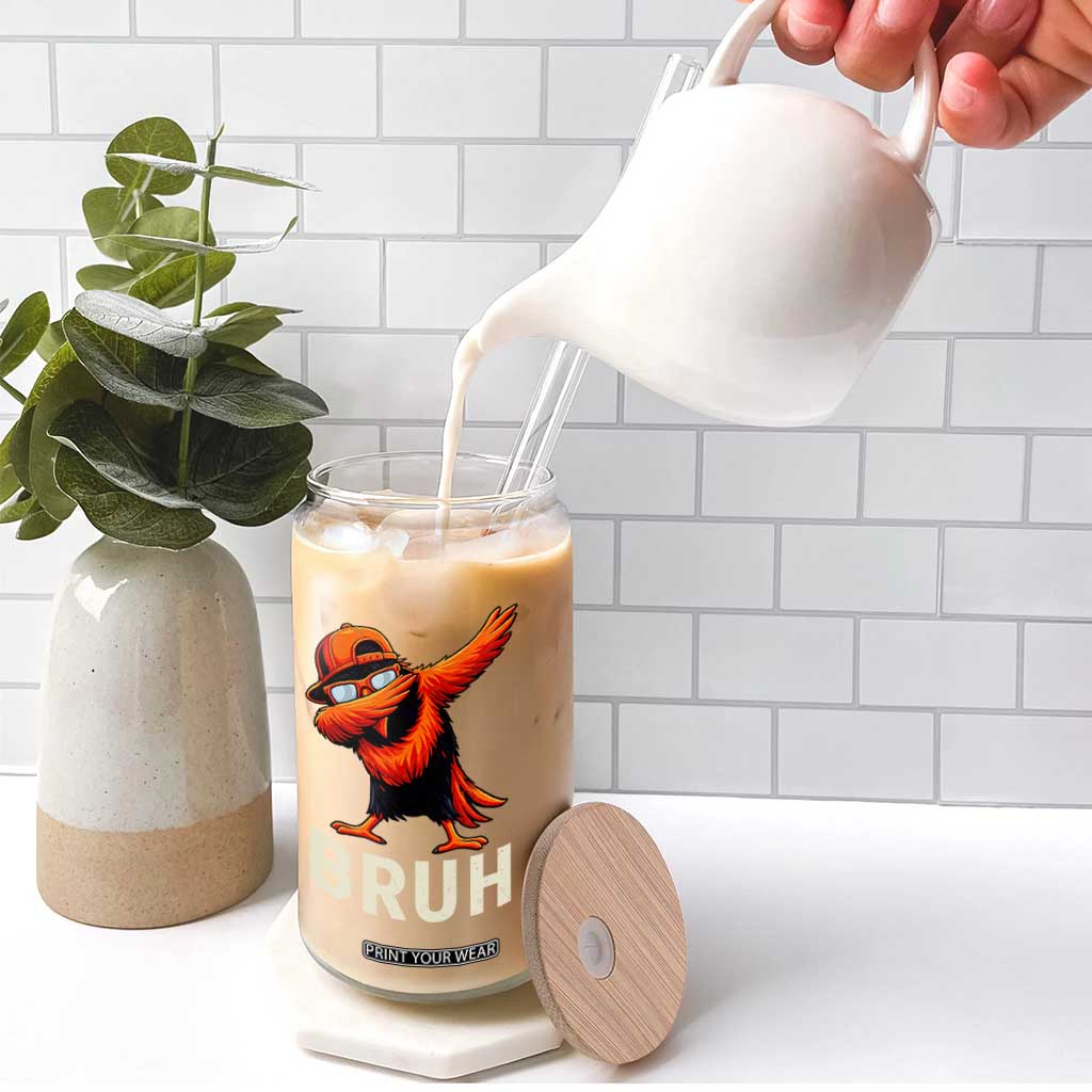 Funny Dabbing Oriole Bird Bruh Glass Can Cool Game Day Sports Fan TS02 Print Your Wear