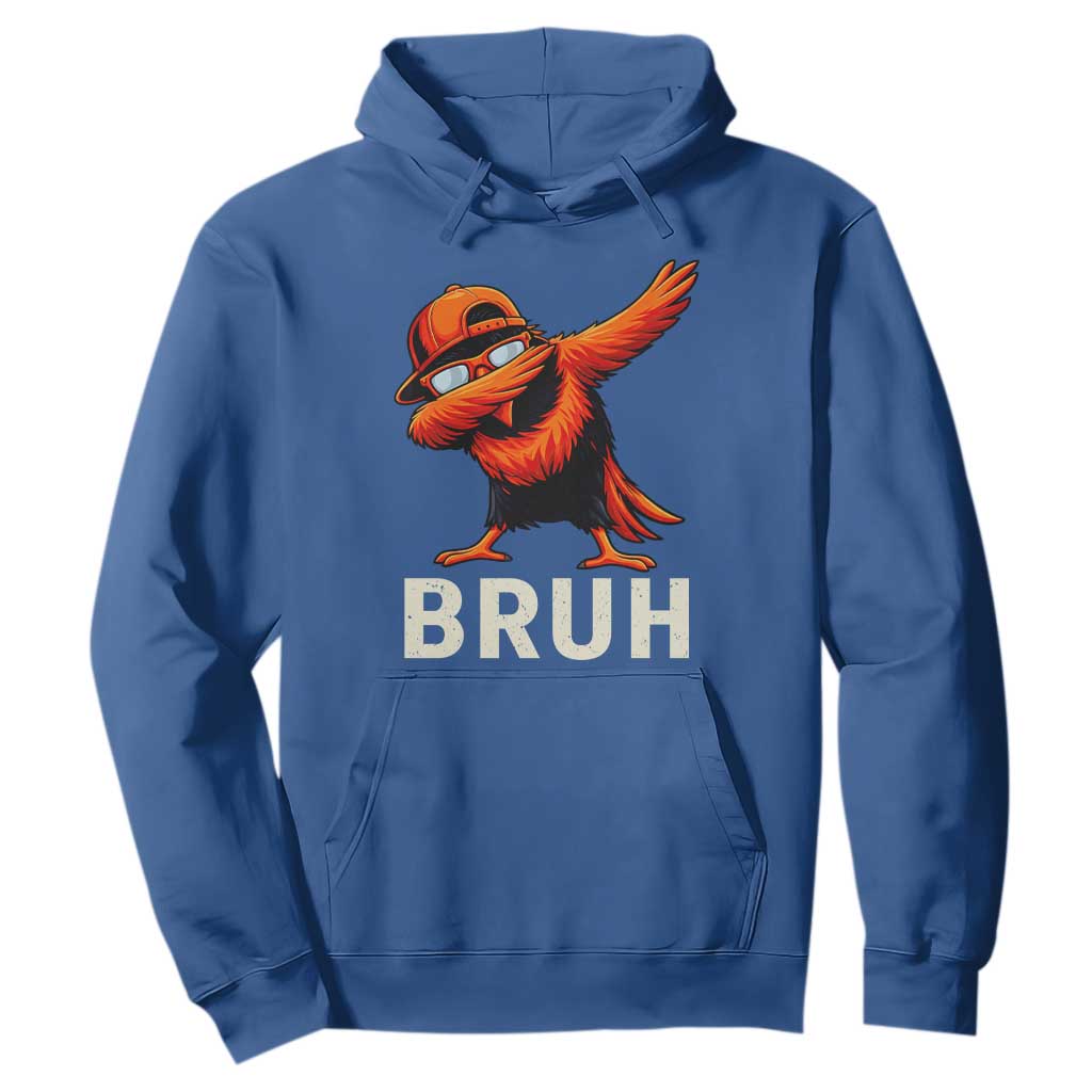 Funny Dabbing Oriole Bird Bruh Hoodie Cool Game Day Sports Fan TS02 Royal Blue Print Your Wear