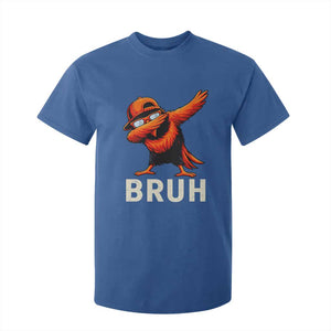 Funny Dabbing Oriole Bird Bruh T Shirt For Kid Cool Game Day Sports Fan TS02 Royal Blue Print Your Wear