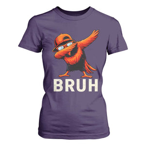 Funny Dabbing Oriole Bird Bruh T Shirt For Women Cool Game Day Sports Fan TS02 Purple Print Your Wear