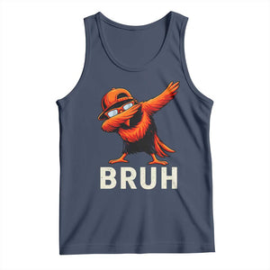 Funny Dabbing Oriole Bird Bruh Tank Top Cool Game Day Sports Fan TS02 Navy Print Your Wear