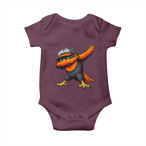Fierce Oriole Spirit Graphic Baby Onesie Cool Game Day Sports Fan TS02 Maroon Print Your Wear
