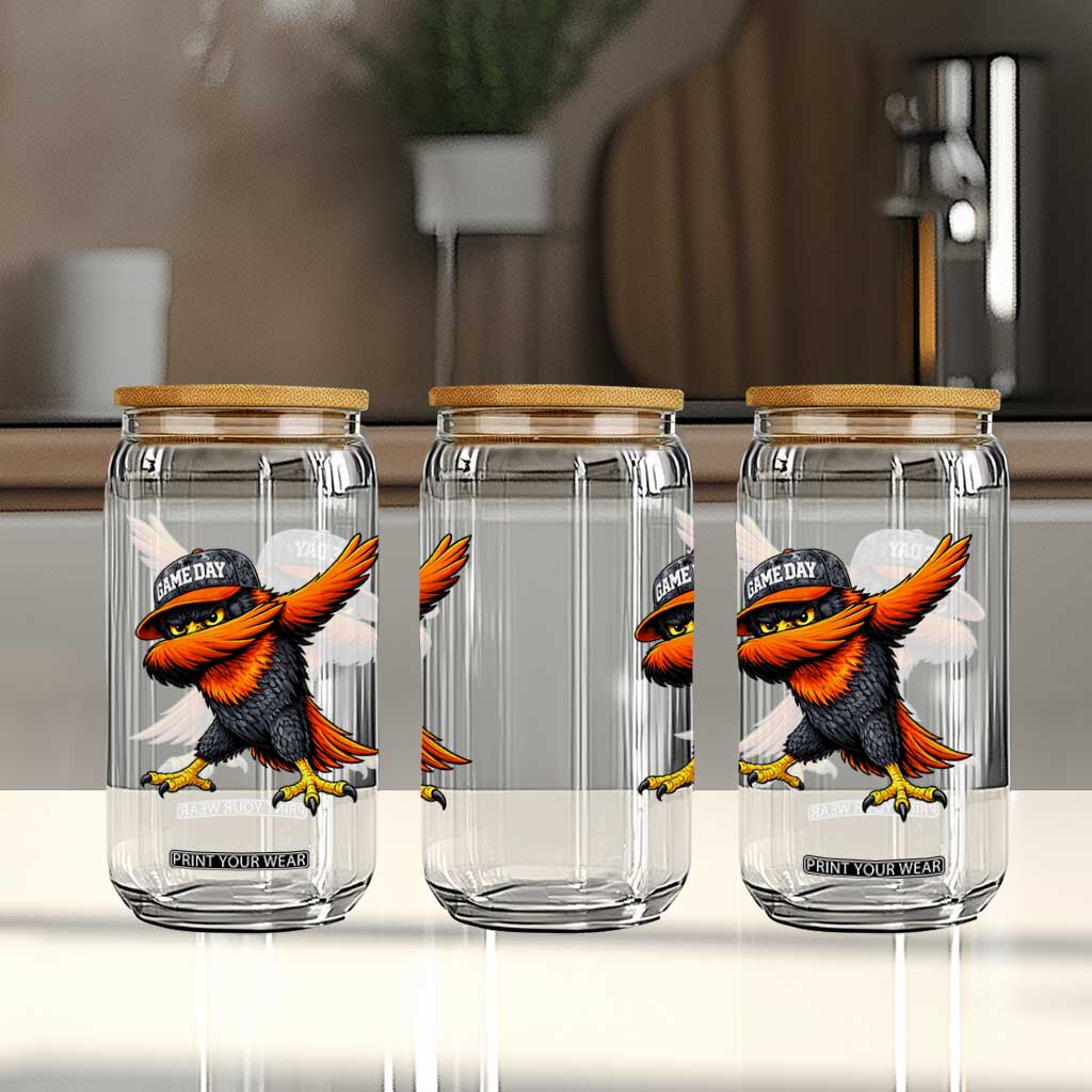 Fierce Oriole Spirit Graphic Glass Can Cool Game Day Sports Fan TS02 Print Your Wear