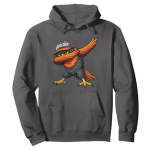 Fierce Oriole Spirit Graphic Hoodie Cool Game Day Sports Fan TS02 Dark Heather Print Your Wear