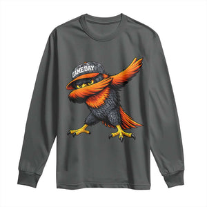 Fierce Oriole Spirit Graphic Long Sleeve Shirt Cool Game Day Sports Fan TS02 Dark Heather Print Your Wear