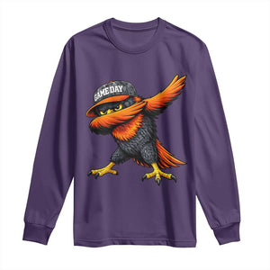 Fierce Oriole Spirit Graphic Long Sleeve Shirt Cool Game Day Sports Fan TS02 Purple Print Your Wear