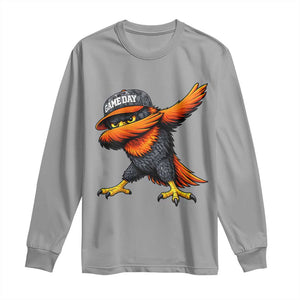 Fierce Oriole Spirit Graphic Long Sleeve Shirt Cool Game Day Sports Fan TS02 Sport Gray Print Your Wear