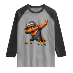 Fierce Oriole Spirit Graphic Raglan Shirt Cool Game Day Sports Fan TS02 Sport Gray Black Print Your Wear
