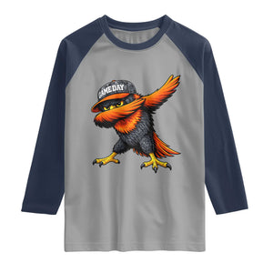 Fierce Oriole Spirit Graphic Raglan Shirt Cool Game Day Sports Fan TS02 Sport Gray Navy Print Your Wear