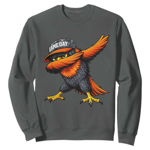 Fierce Oriole Spirit Graphic Sweatshirt Cool Game Day Sports Fan TS02 Dark Heather Print Your Wear