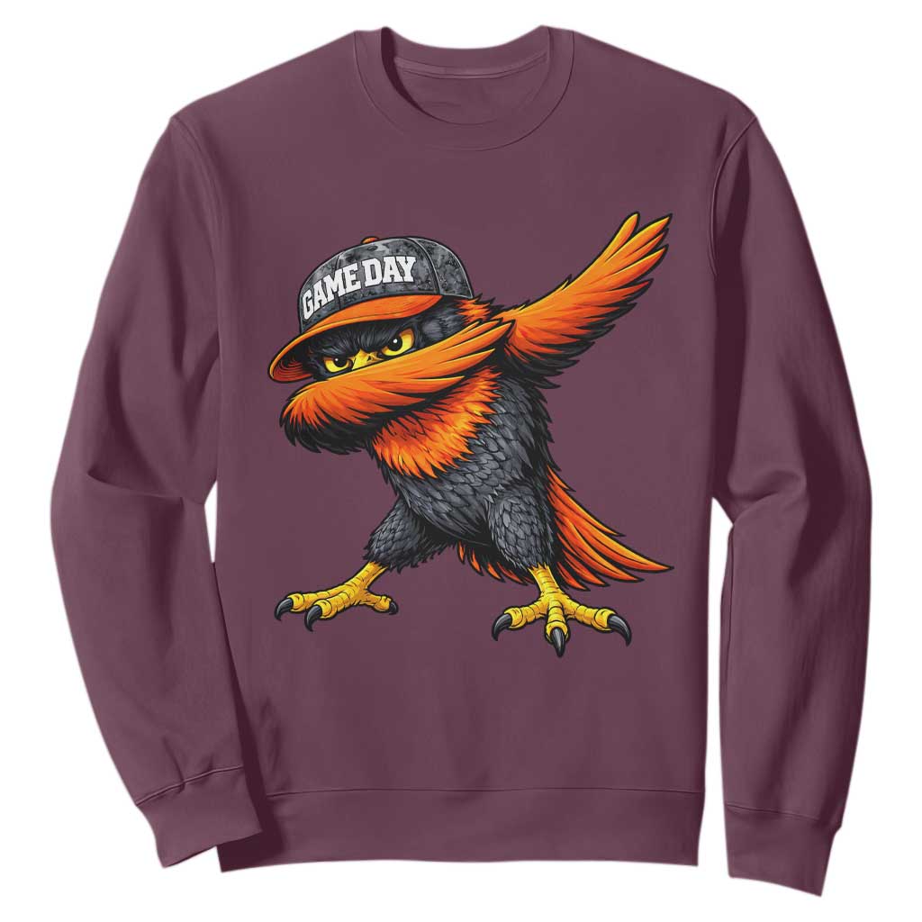 Fierce Oriole Spirit Graphic Sweatshirt Cool Game Day Sports Fan TS02 Maroon Print Your Wear