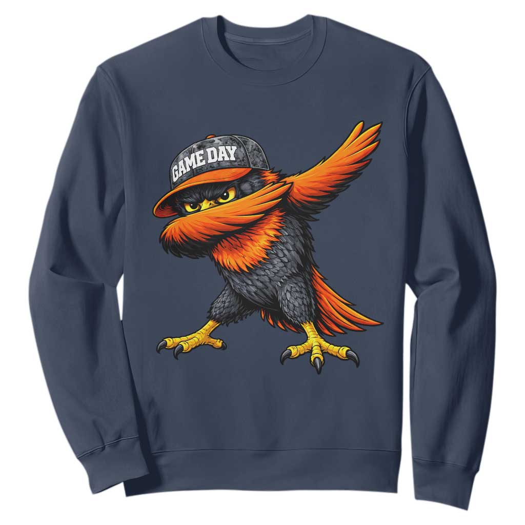 Fierce Oriole Spirit Graphic Sweatshirt Cool Game Day Sports Fan TS02 Navy Print Your Wear