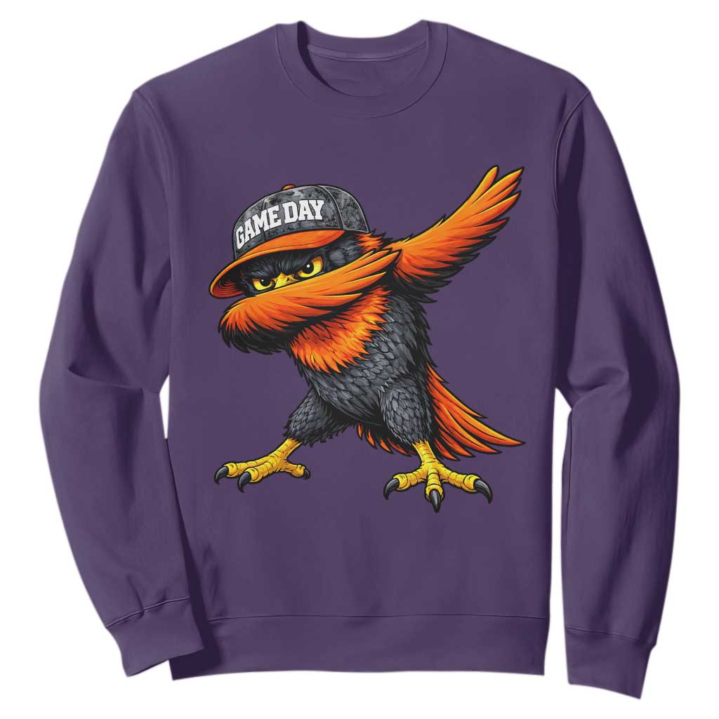 Fierce Oriole Spirit Graphic Sweatshirt Cool Game Day Sports Fan TS02 Purple Print Your Wear