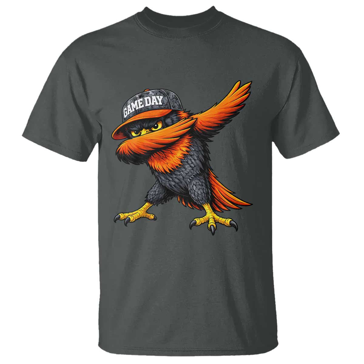 Fierce Oriole Spirit Graphic T Shirt Cool Game Day Sports Fan TS02 Dark Heather Print Your Wear