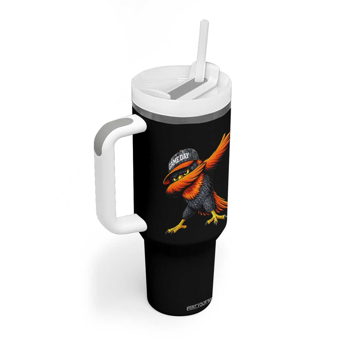 Fierce Oriole Spirit Graphic Tumbler With Handle Cool Game Day Sports Fan TS02 Print Your Wear