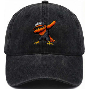 Fierce Oriole Spirit Graphic Washed Cotton Baseball Cap Cool Game Day Sports Fan TS02 Print Your Wear