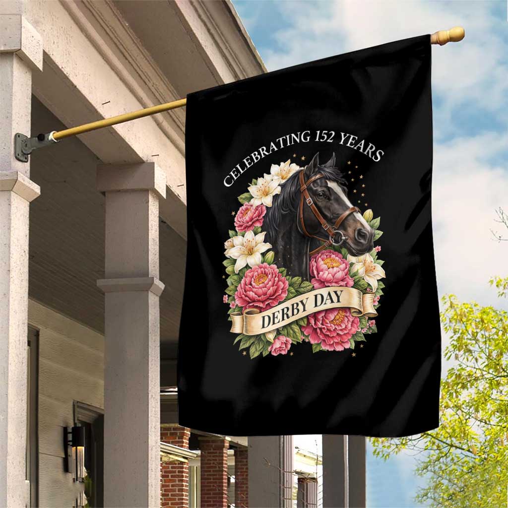 Celebrating 152 Years Derby Day Floral Garden Flag Horse Racing Pink Peony White Lily Equestrian 152nd Anniversary TS02 Print Your Wear