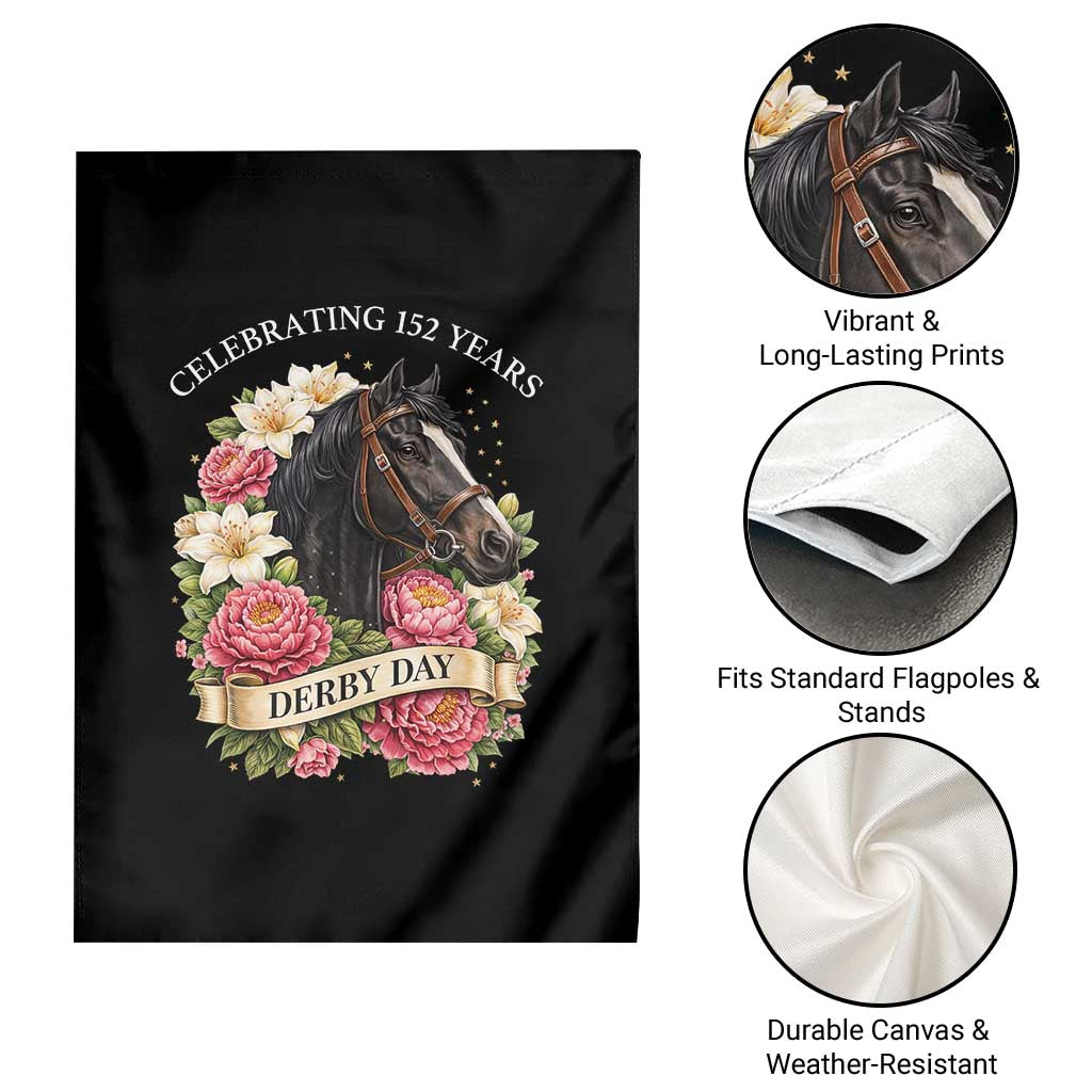 Celebrating 152 Years Derby Day Floral Garden Flag Horse Racing Pink Peony White Lily Equestrian 152nd Anniversary TS02 Print Your Wear