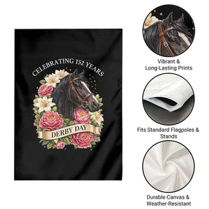 Celebrating 152 Years Derby Day Floral Garden Flag Horse Racing Pink Peony White Lily Equestrian 152nd Anniversary TS02 Print Your Wear