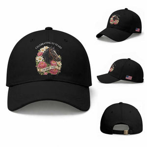 Celebrating 152 Years Derby Day Floral Baseball Cap Horse Racing Pink Peony White Lily Equestrian 152nd Anniversary