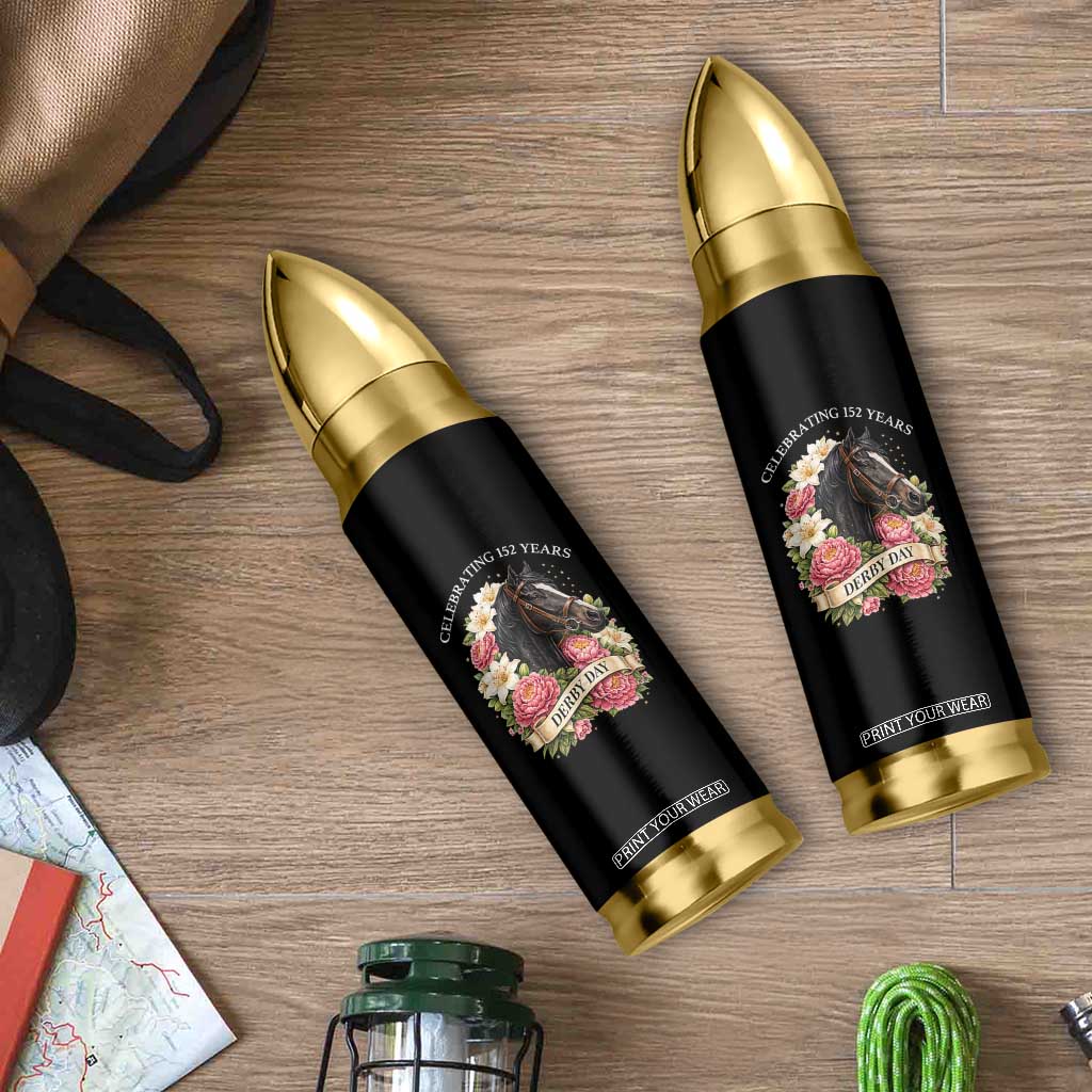 Celebrating 152 Years Derby Day Floral Bullet Tumbler Horse Racing Pink Peony White Lily Equestrian 152nd Anniversary TS02 Print Your Wear