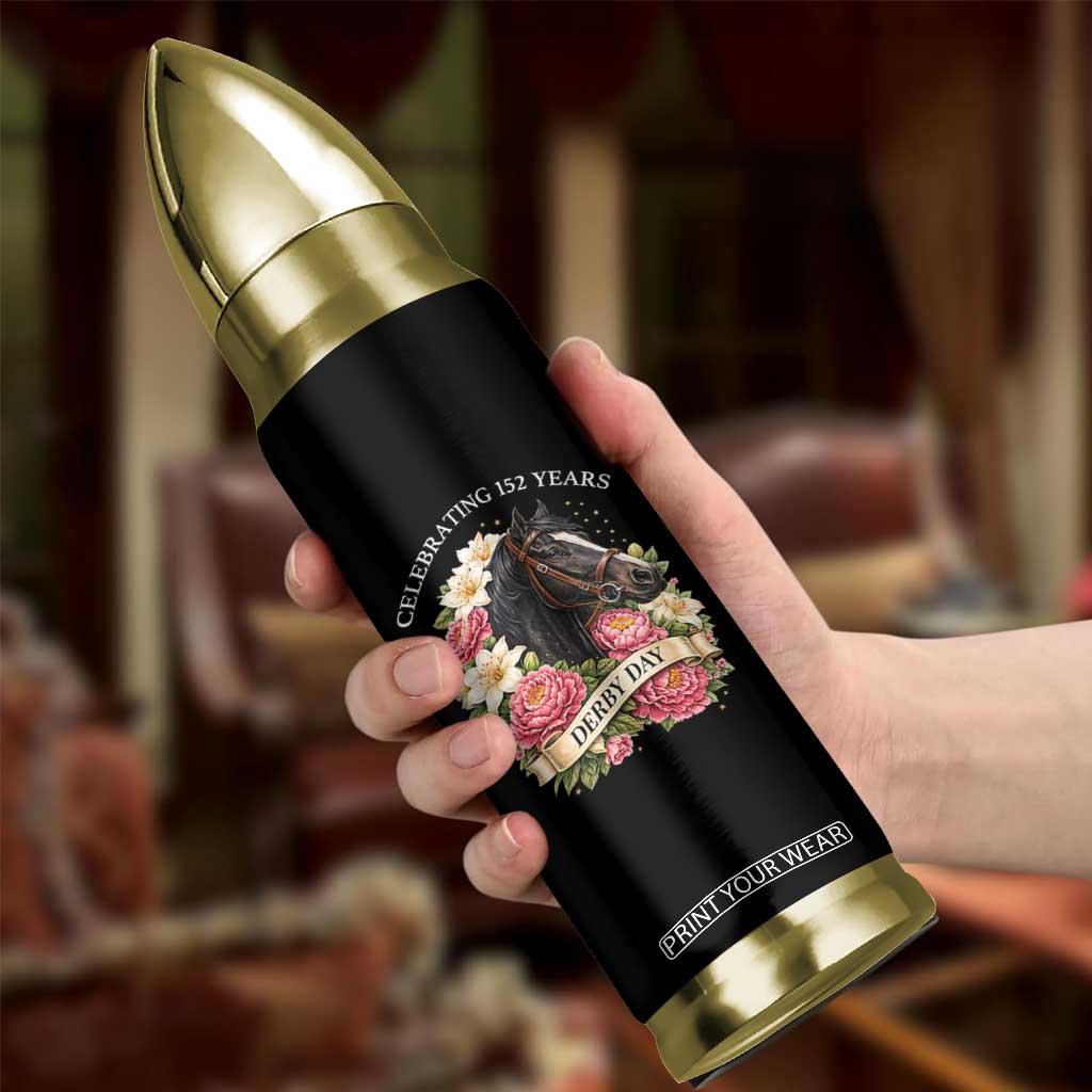 Celebrating 152 Years Derby Day Floral Bullet Tumbler Horse Racing Pink Peony White Lily Equestrian 152nd Anniversary TS02 Print Your Wear
