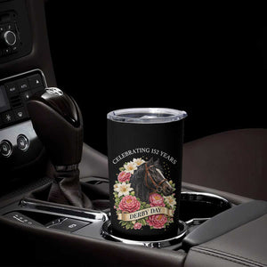Celebrating 152 Years Derby Day Floral Tumbler Cup Horse Racing Pink Peony White Lily Equestrian 152nd Anniversary TS02 Print Your Wear