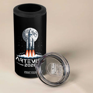 Lunar Journey 2026 Retro Rocket Launch 4 in 1 Can Cooler Tumbler Space Exploration Astronomy Enthusiasts Sci-Fi Lovers TS02 Print Your Wear