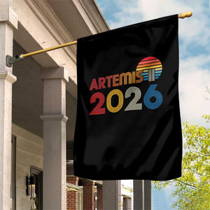 2026 Lunar Mission Retro Sunset Garden Flag Vintage Space Exploration Astronomy Enthusiasts Sci-Fi Lovers TS02 Print Your Wear